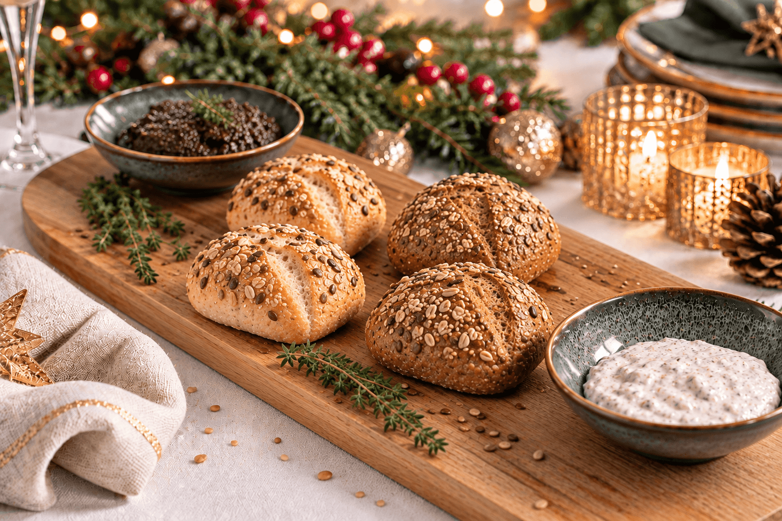 Broodjes met aioli en tapenade