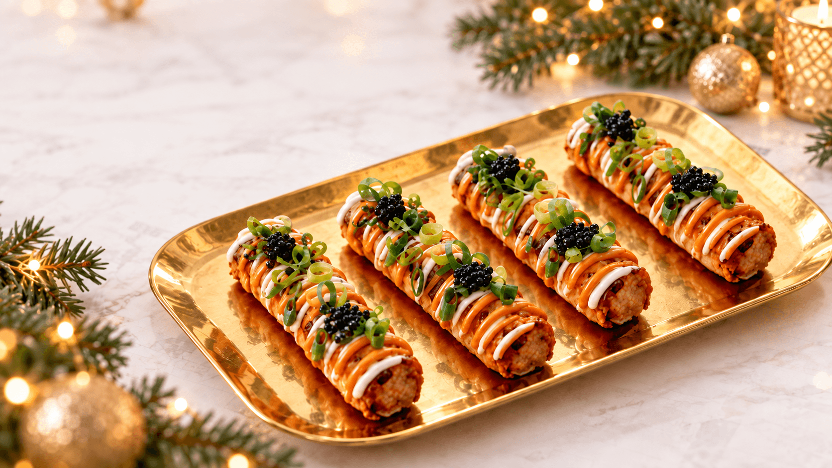 Kreeftenfrikandel met haringkaviaar (4 stuks)